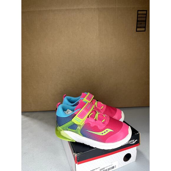 Saucony	S flash glow	Girls 9xw Pink multi - Picture 5 of 6